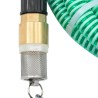 vidaXL Tubo di Aspirazione con Raccordi in Ottone Verde 1,1" 3 m PVC