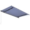 vidaXL Tenda da Sole Retrattile Manuale 500x300 cm Blu e Bianca