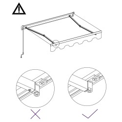 vidaXL Tenda da Sole Retrattile Manuale 500x300 cm Blu e Bianca