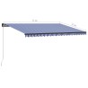 vidaXL Tenda da Sole Retrattile Manuale 500x300 cm Blu e Bianca