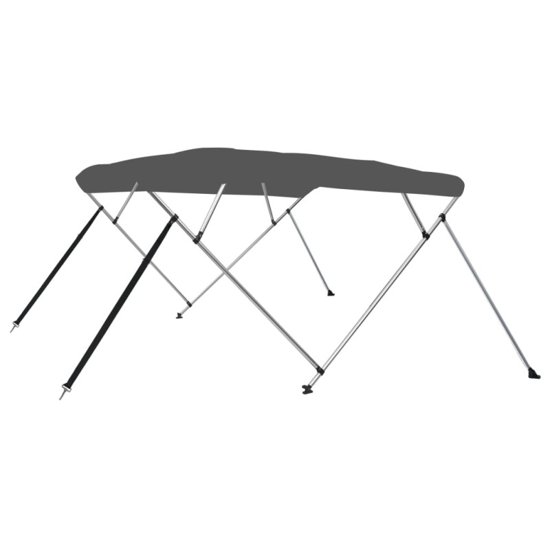 vidaXL Bimini di Prua con Tendalino a 4 Archi Antracite 243x180x137 cm