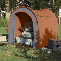 vidaXL Tenda Portaoggetti Grigia e Arancione 204x183x178 Taffetà 185T