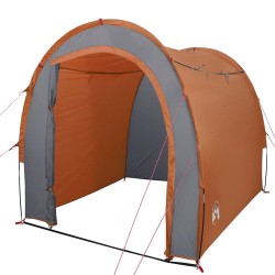 vidaXL Tenda Portaoggetti Grigia e Arancione 204x183x178 Taffetà 185T