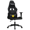 vidaXL Sedia da Gaming Massaggiante Nera in Similpelle