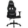 vidaXL Sedia da Gaming Massaggiante Nera in Similpelle