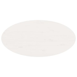   Tavolino da Salotto Bianco 80x40x35 cm Legno Massello di Pino