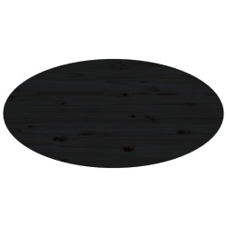   Tavolino da Salotto Nero 80x40x35 cm in Legno Massello di Pino