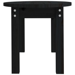   Tavolino da Salotto Nero 80x40x35 cm in Legno Massello di Pino