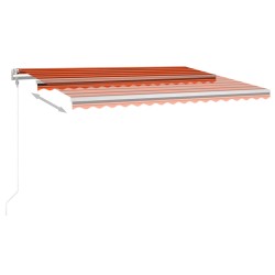 vidaXL Tenda Automatica Sensore Vento e LED 400x300 cm Arancio Marrone