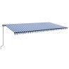 vidaXL Tenda da Sole Retrattile Manuale 600x350 cm Blu e Bianca