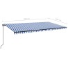 vidaXL Tenda da Sole Retrattile Manuale 600x350 cm Blu e Bianca