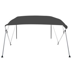 vidaXL Bimini di Prua con Tendalino a 4 Archi Antracite 243x210x137 cm