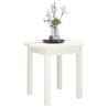   Tavolino da Salotto Bianco Ø 45x40 cm in Legno Massello di Pino