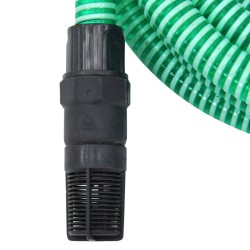 vidaXL Tubo di Aspirazione con Raccordi in Ottone Verde 1" 7 m PVC