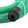 vidaXL Tubo di Aspirazione con Raccordi in Ottone Verde 1" 7 m PVC