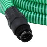 vidaXL Tubo di Aspirazione con Raccordi in Ottone Verde 1" 7 m PVC