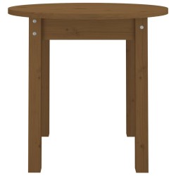   Tavolino da Salotto Miele Ø 45x40 cm in Legno Massello di Pino