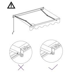 vidaXL Tenda da Sole Retrattile Manuale 450x300 cm Arancione e Marrone