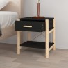   Tavolini da Letto 2pz Nero 42x38x45 cm in Legno ingegnerizzato