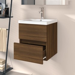 Mobile Lavabo Rovere Marrone 41x38,5x45 cm in Legno ingegnerizzato