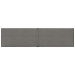 Pannelli Murali 12 pz Grigio Chiaro 60x15 cm Tessuto 1,08 m²