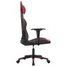 vidaXL Sedia da Gaming Massaggiante Rosso e Nero in Similpelle