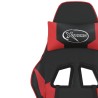 vidaXL Sedia da Gaming Massaggiante Rosso e Nero in Similpelle