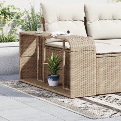 vidaXL Scaffali Portaoggetti 2 pz Beige in Polyrattan