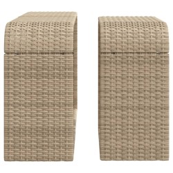 vidaXL Scaffali Portaoggetti 2 pz Beige in Polyrattan