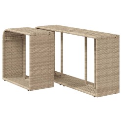 vidaXL Scaffali Portaoggetti 2 pz Beige in Polyrattan