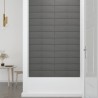 Pannelli Murali 12 pz Grigio Chiaro 60x15 cm Tessuto 1,08 m²