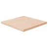 vidaXL Piano Tavolo Quadrato 40x40x2,5 cm Massello Rovere Non Trattato