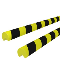   Protezioni Angoli 2pz Giallo e Nero 4x4x104 cm in PU