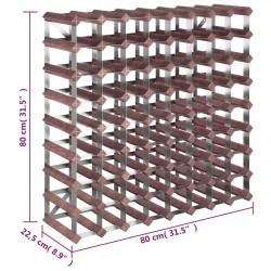 vidaXL Portabottiglie per 72 Bottiglie Legno Massello di Pino Marrone