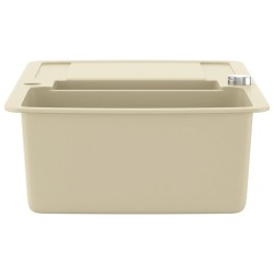 vidaXL Lavello da Cucina in Granito Vasca Doppia Beige