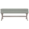   Sgabello Portaoggetti Grigio chiaro 110x45x49 cm in Velluto