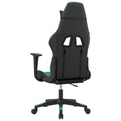 vidaXL Sedia da Gaming Massaggiante Nero e Verde in Similpelle