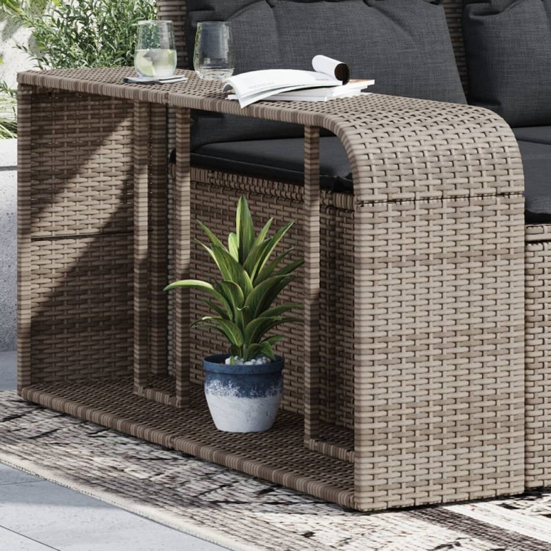 vidaXL Scaffali Portaoggetti 2 pz in Polyrattan Grigio