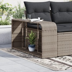 vidaXL Scaffali Portaoggetti 2 pz in Polyrattan Grigio