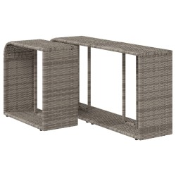 vidaXL Scaffali Portaoggetti 2 pz in Polyrattan Grigio