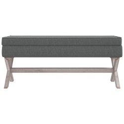   Sgabello Portaoggetti Grigio Scuro 110x45x49 cm in Tessuto