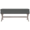   Sgabello Portaoggetti Grigio Scuro 110x45x49 cm in Tessuto