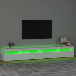   Mobile Porta TV con Luci LED Bianco 270x35x40 cm