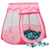   Tenda da Gioco per Bambini Rosa con 250 Palline 102x102x82 cm