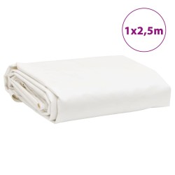 vidaXL Telone Bianco 1x2,5 m 600 g/m²