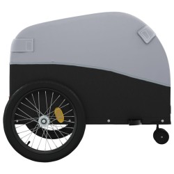 vidaXL Rimorchio da Bici Nero e Grigio 45 kg in Ferro