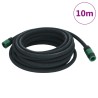 vidaXL Tubo di Irrigazione da Giardino Nero 0,6" 10 m in Gomma