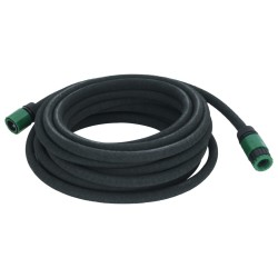 vidaXL Tubo di Irrigazione da Giardino Nero 0,6" 10 m in Gomma