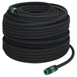 vidaXL Tubo di Irrigazione da Giardino Nero 0,6" 100 m in Gomma