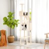   Albero per Gatti con Tiragraffi in Sisal Crema 201 cm